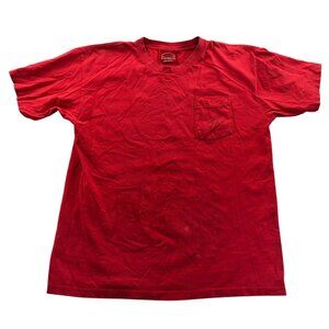Vintage Marlboro Country Store Mens T-Shirt One Size Red Short Sleeve Pocket Tee